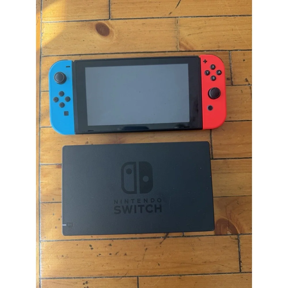 Nintendo Switch Console Bundle – Neon Blue/Red Joy-Cons + Case & Cables